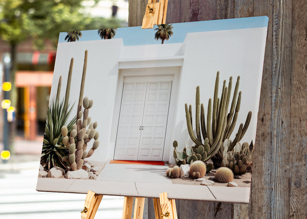 White Mid-Century Modern House