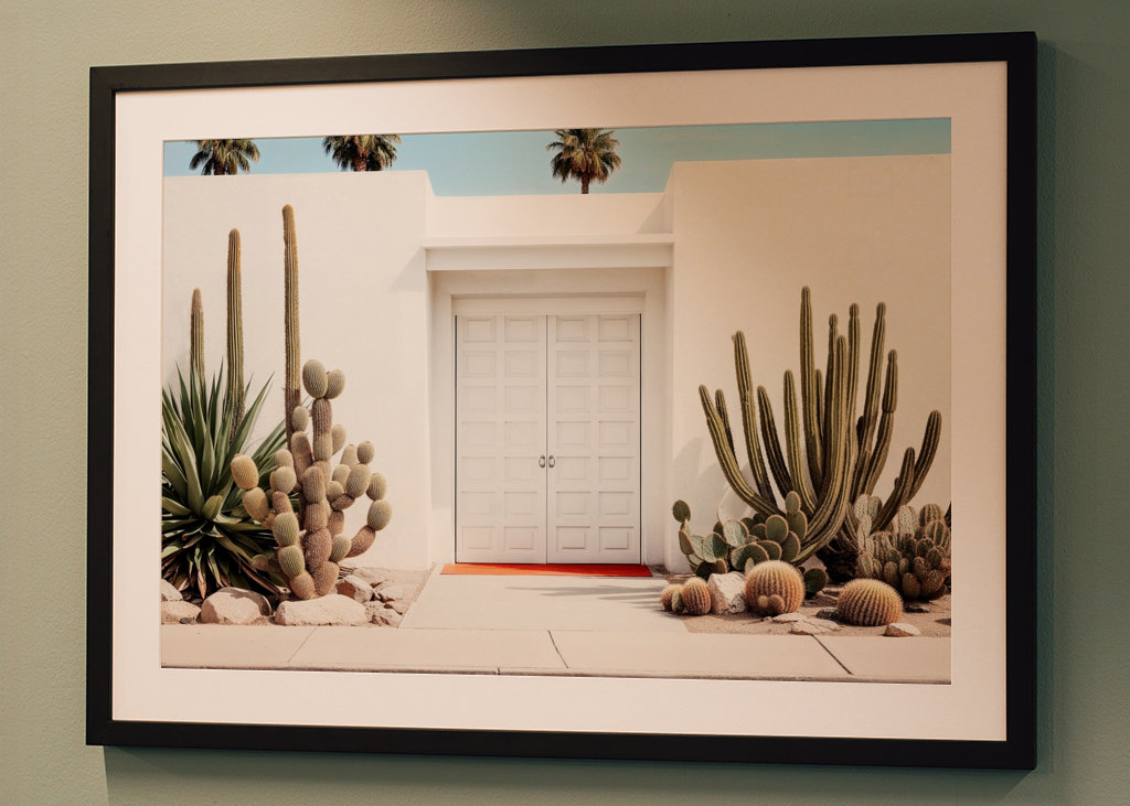 White Mid-Century Modern House