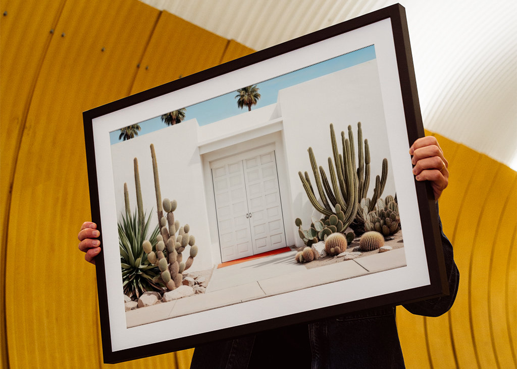 White Mid-Century Modern House