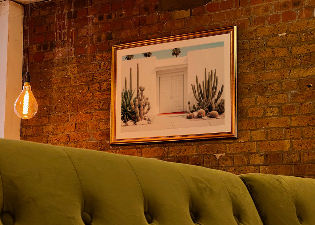 White Mid-Century Modern House