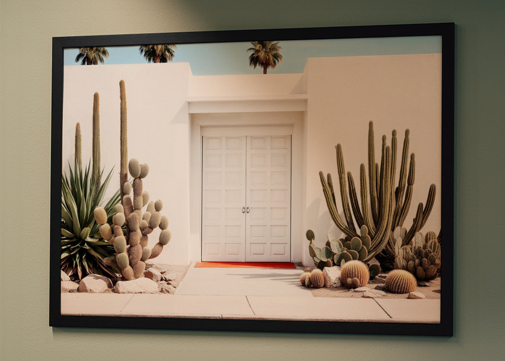 White Mid-Century Modern House