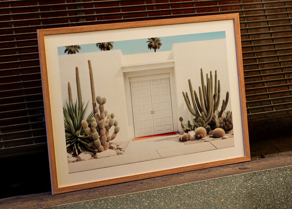 White Mid-Century Modern House