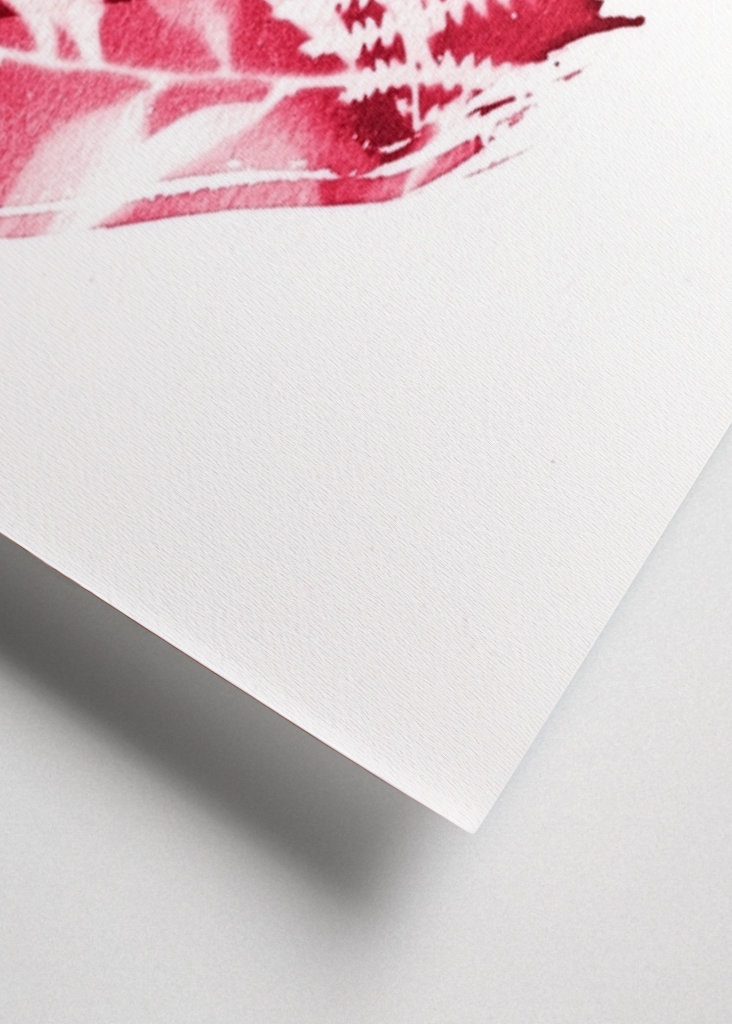 Rotes Herz mit Blättern