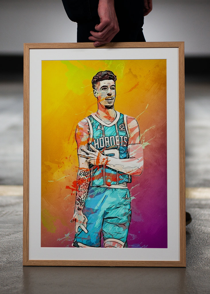 THE BEST OF RIVAL PLAYERS　比嘉中オリジナル色紙 LaMelo Ball posters & prints by crystal maxwell - Printler