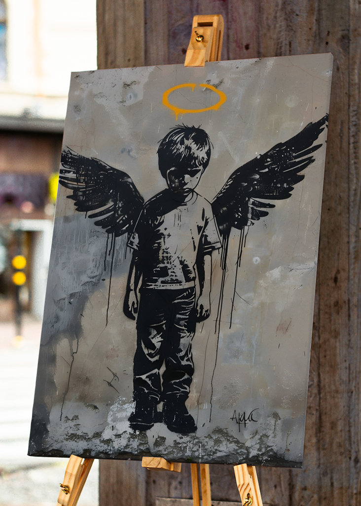 Kleiner Junge Banksy Kunst