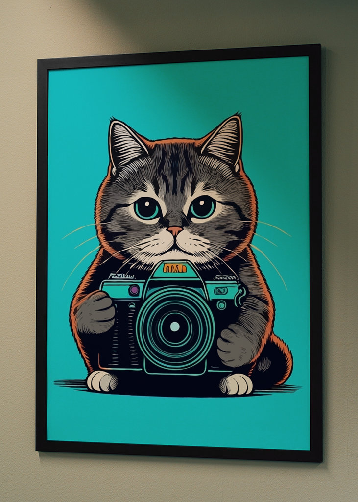 Mačiatko drží kameru