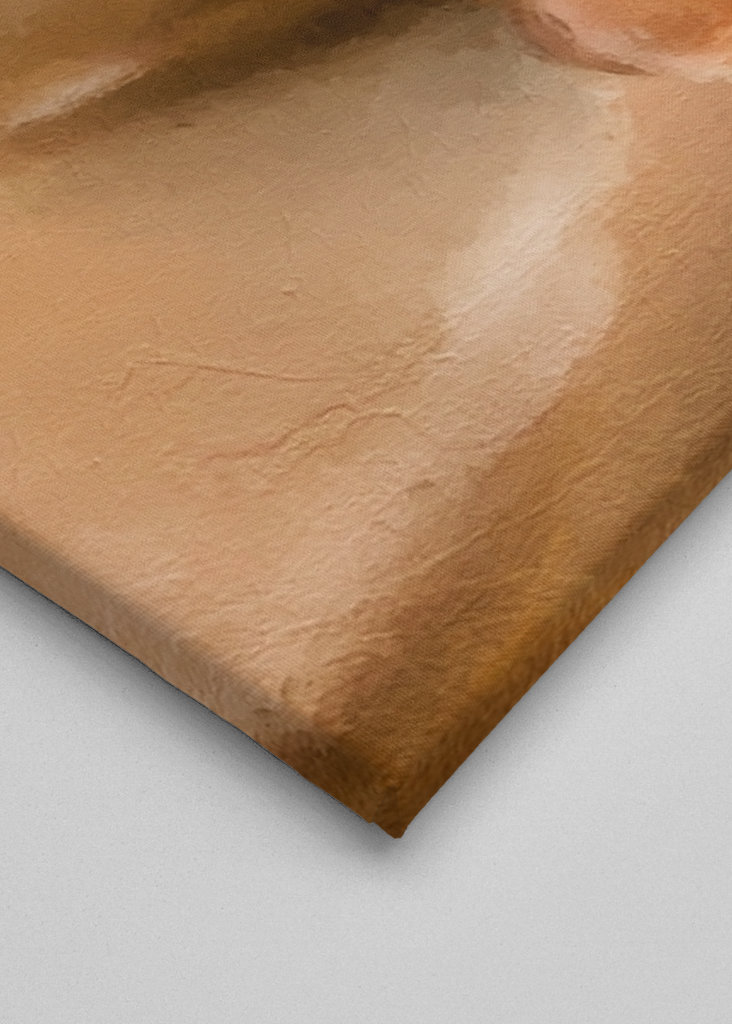 Cane marrone dipinto