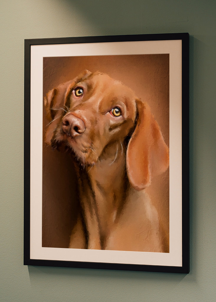 Cane marrone dipinto