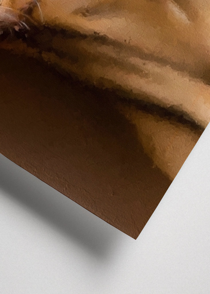 Cane marrone dipinto