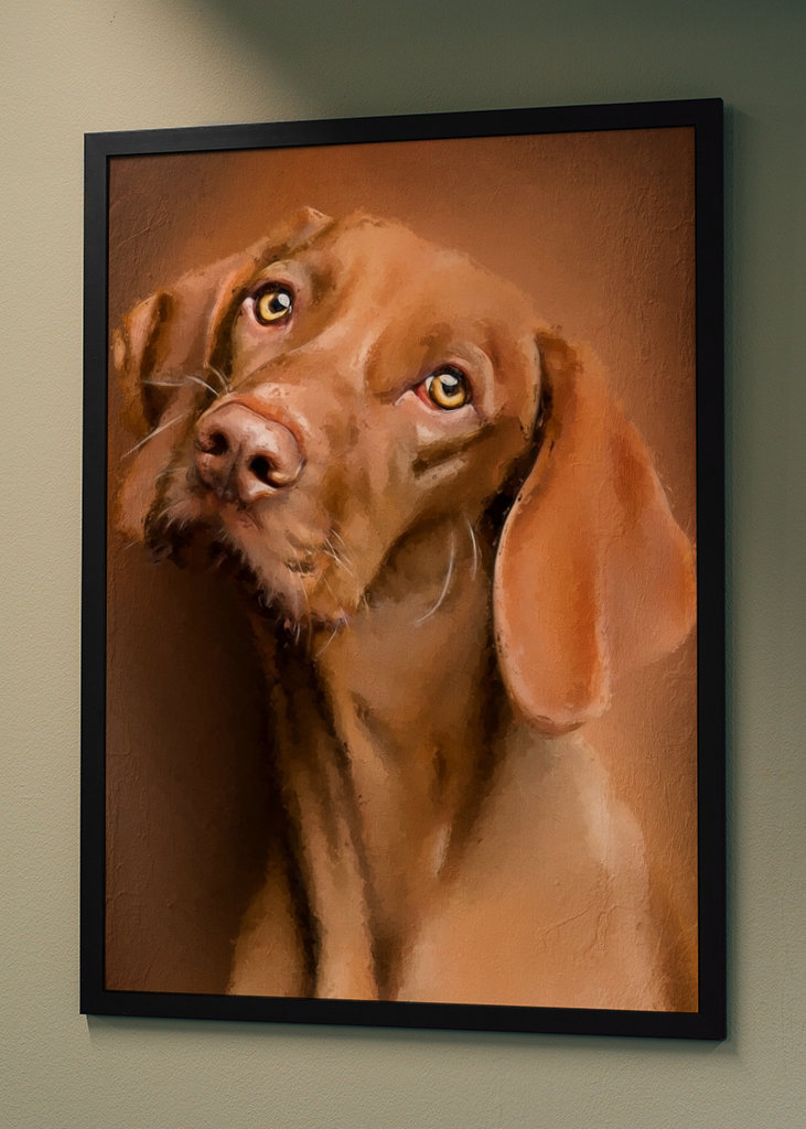 Cane marrone dipinto