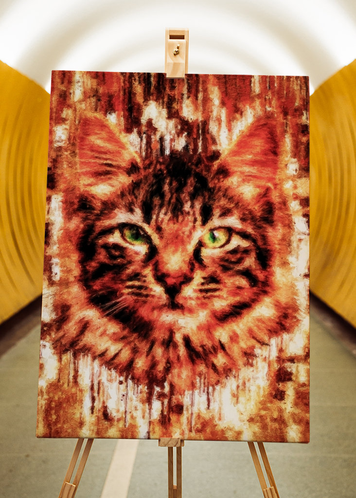 Söt katt ansiktsmålning