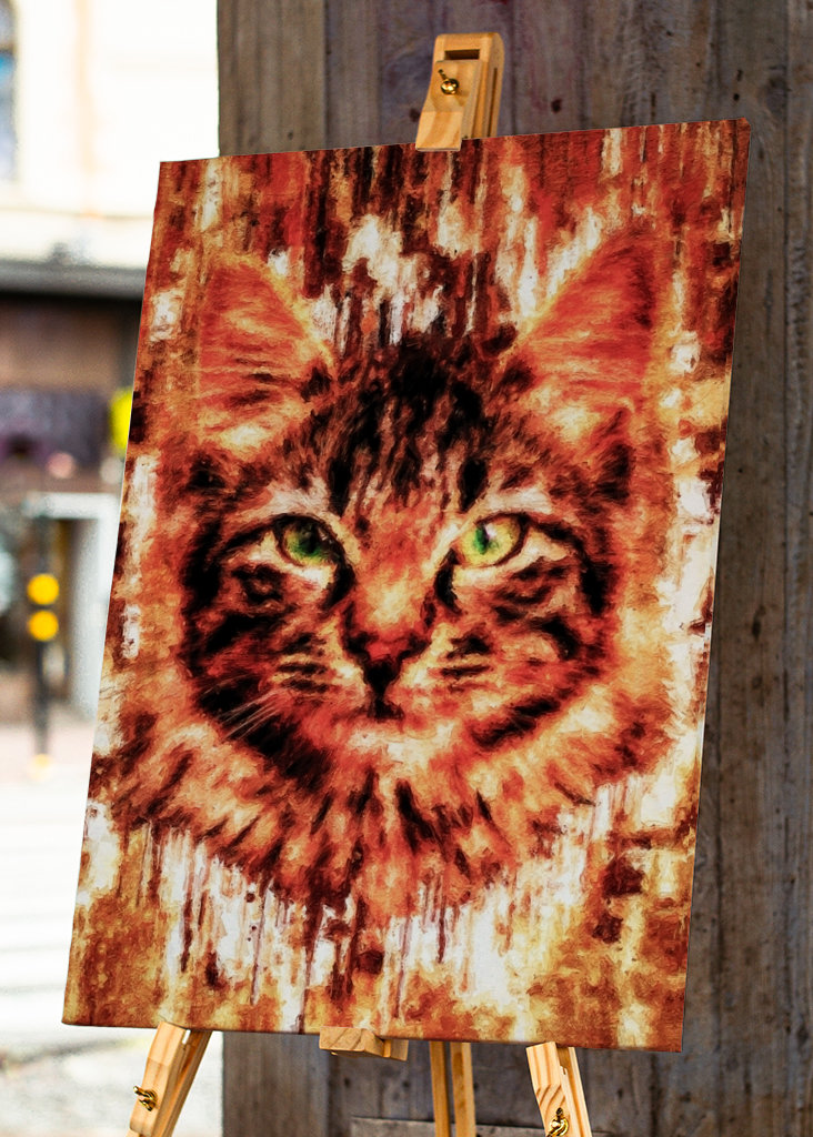 Söt katt ansiktsmålning