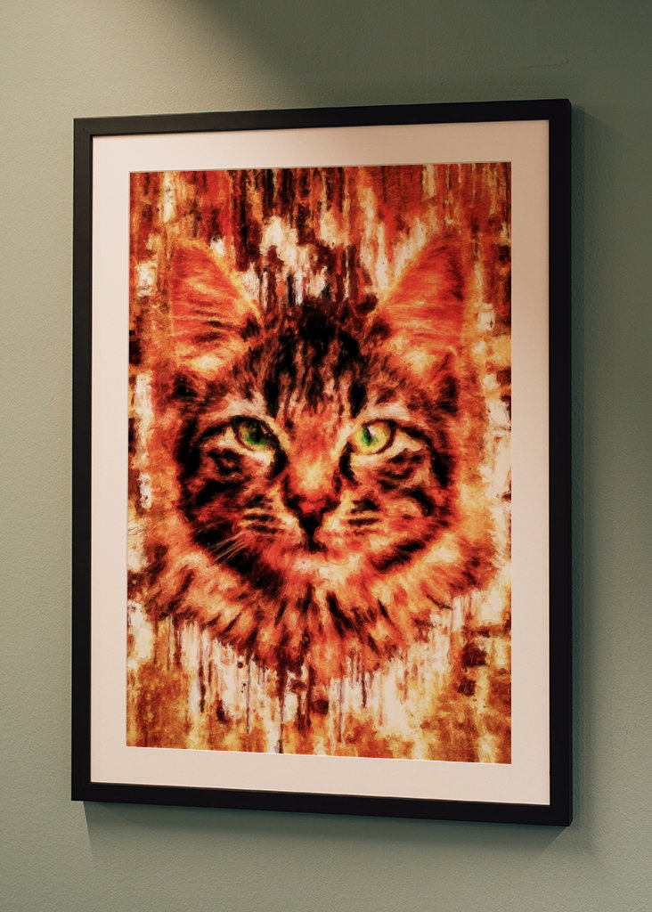 Söt katt ansiktsmålning