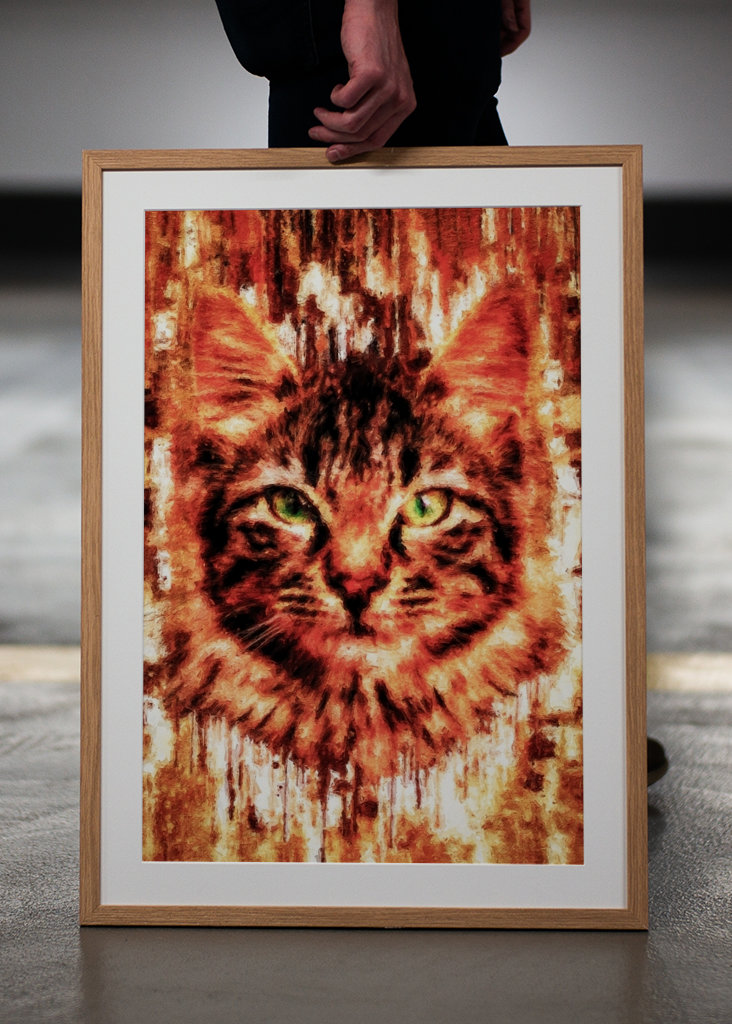 Söt katt ansiktsmålning