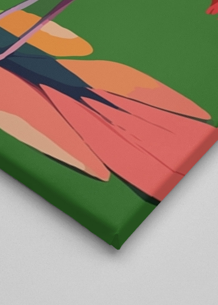 Fenicottero su foglia di loto