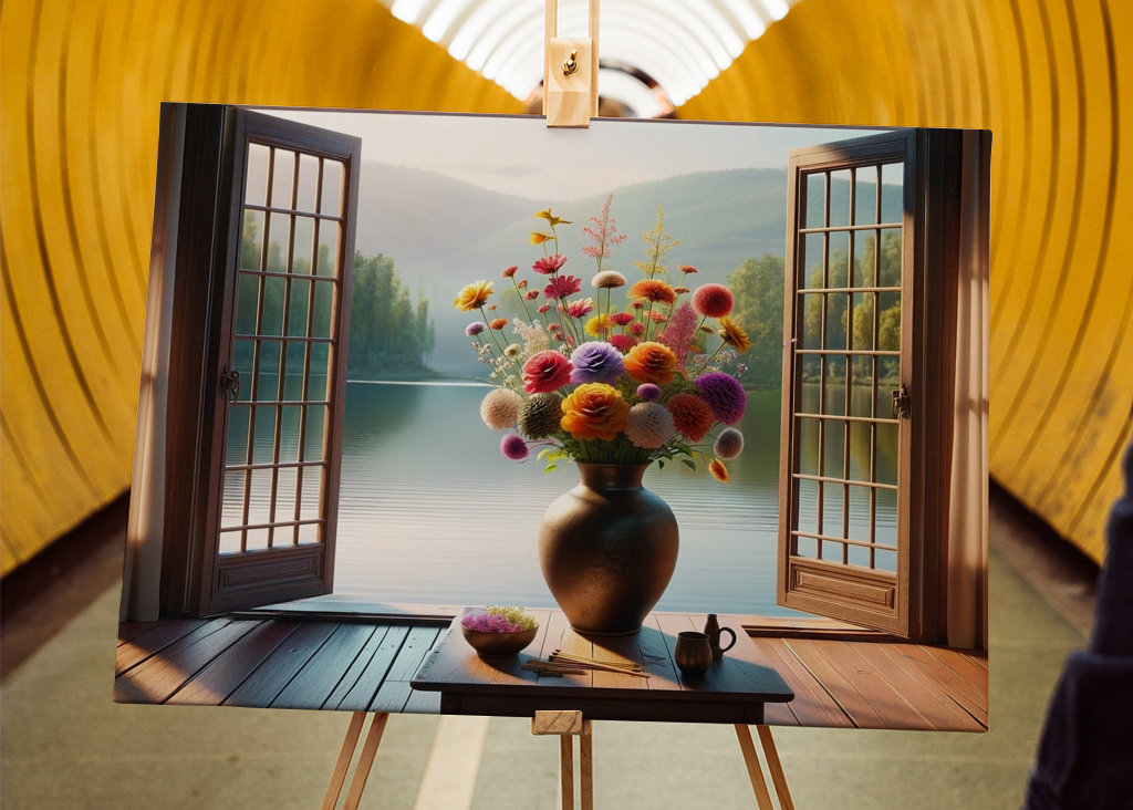 Morgendämmerung am See