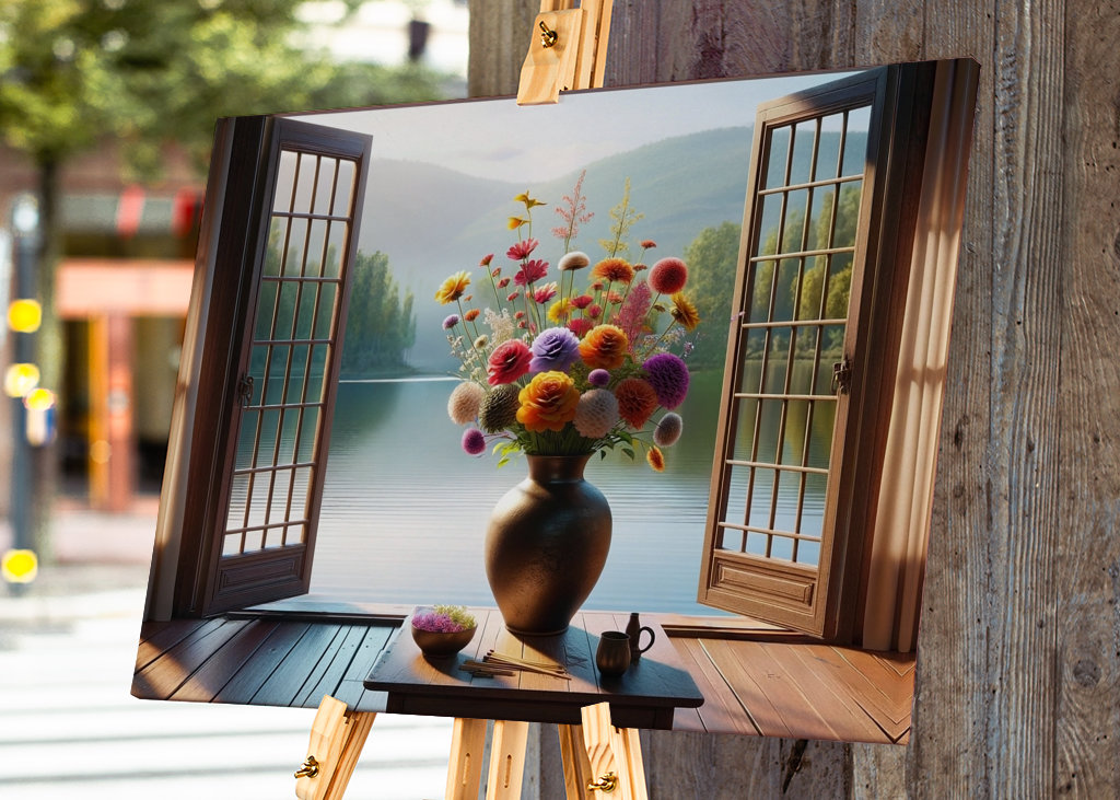 Morgendämmerung am See