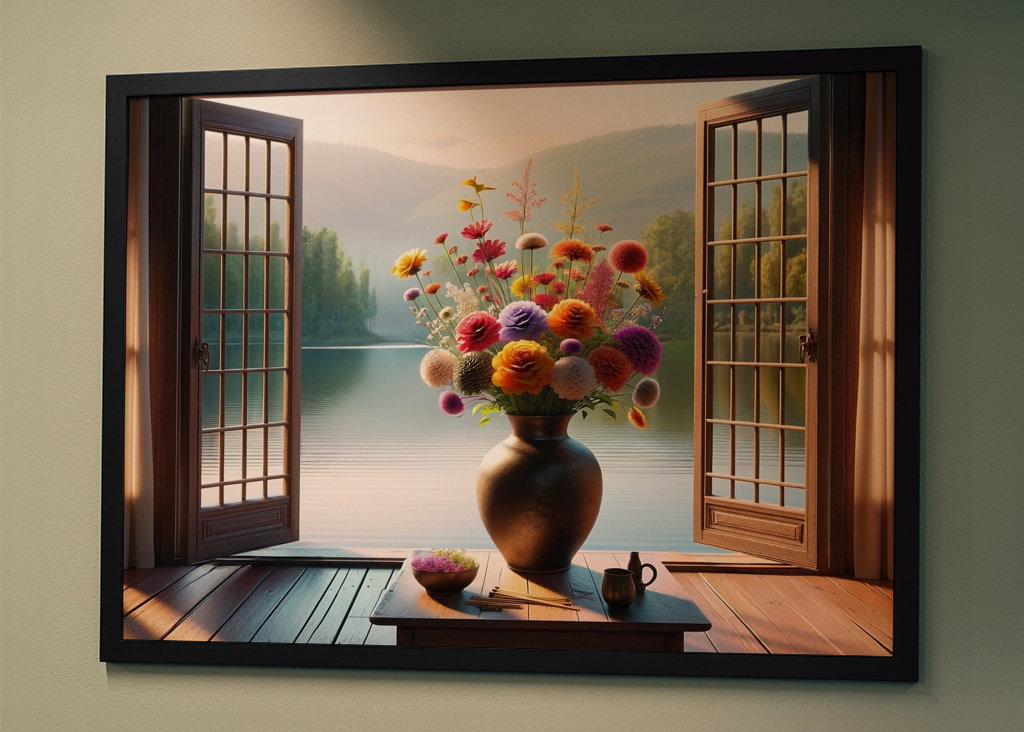 Morgendämmerung am See