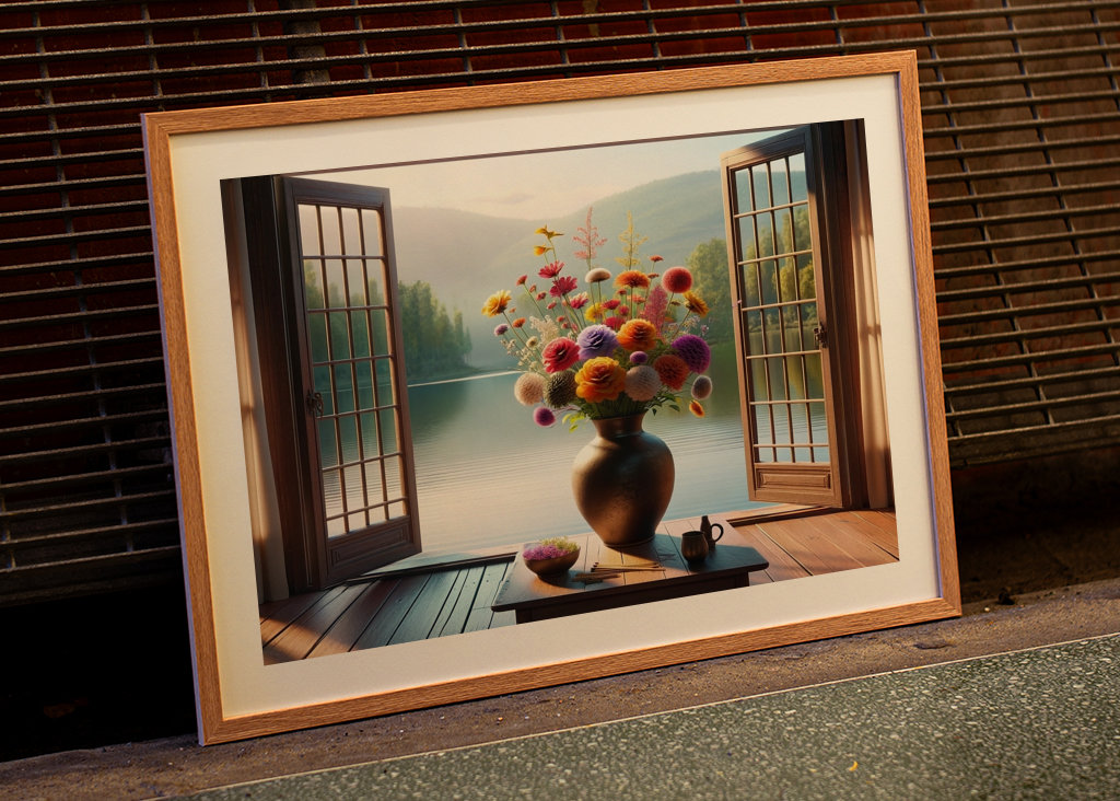 Morgendämmerung am See