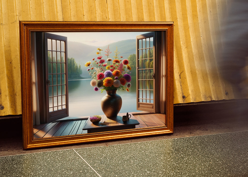 Morgendämmerung am See