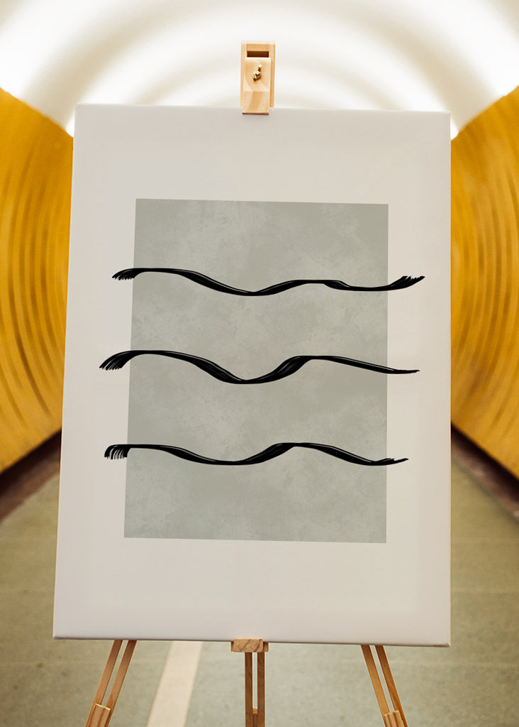 Minimalist Japandi artwork