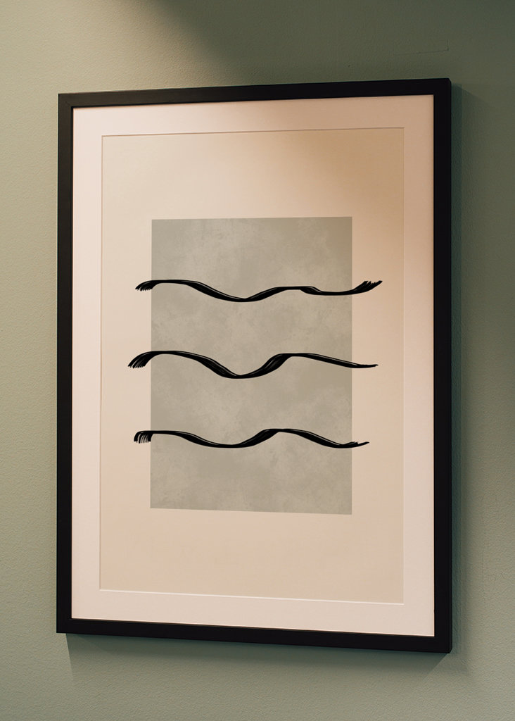 Minimalist Japandi artwork