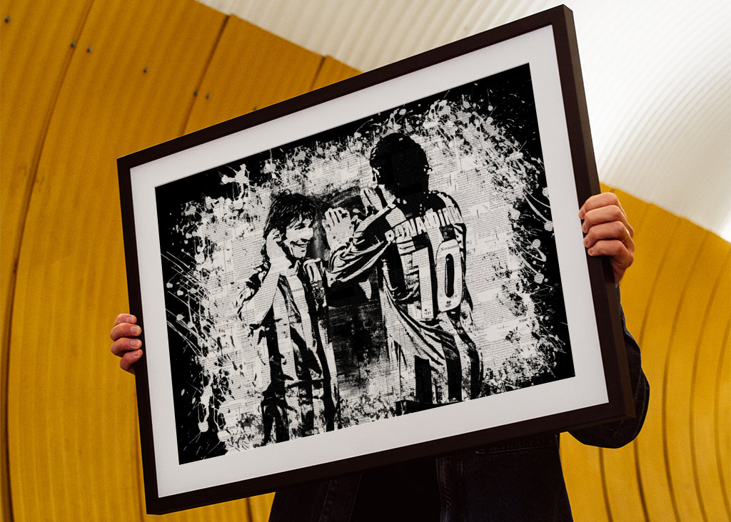  Ronaldinho mit Lionel Messi