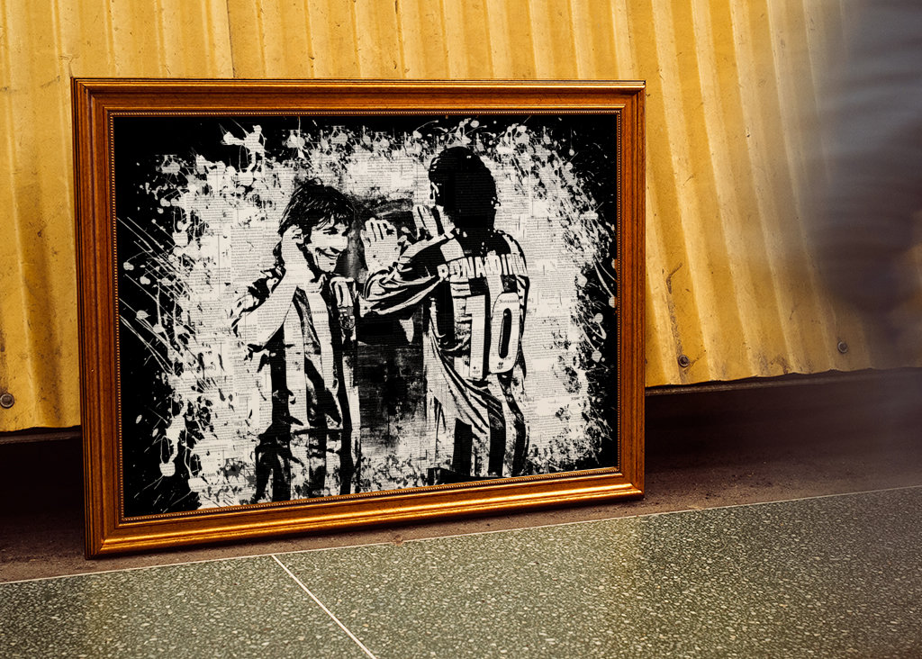  Ronaldinho mit Lionel Messi