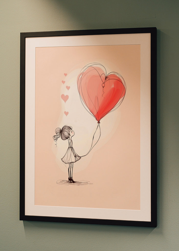 Mädchen mit Herzballon