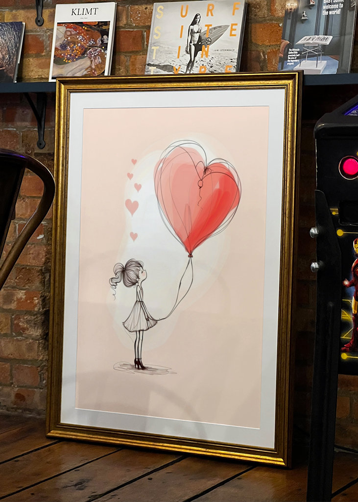 Mädchen mit Herzballon