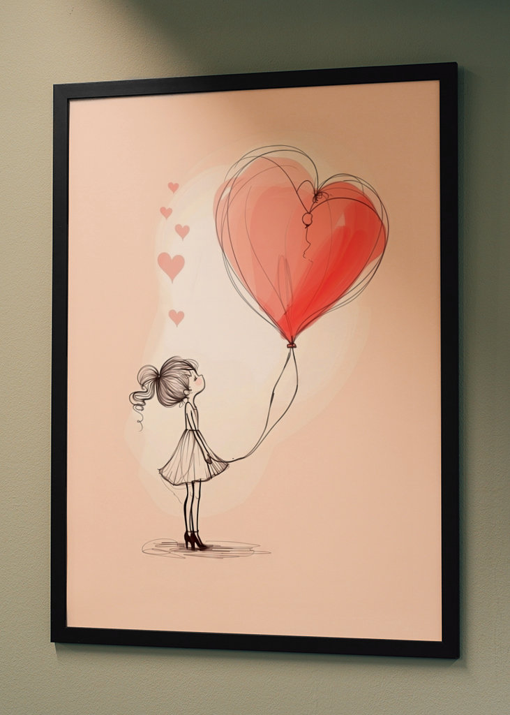 Mädchen mit Herzballon