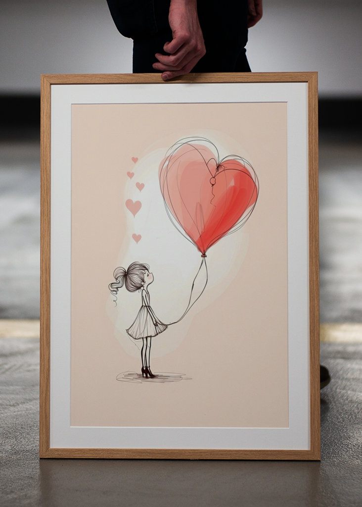 Mädchen mit Herzballon