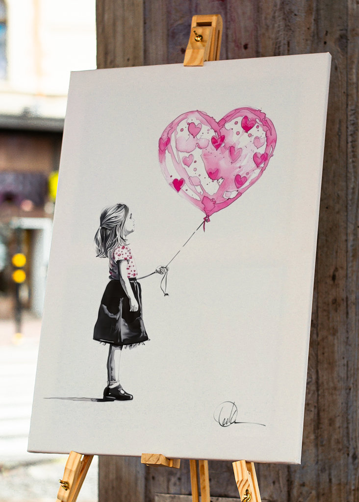 Mädchen mit Herzballon III