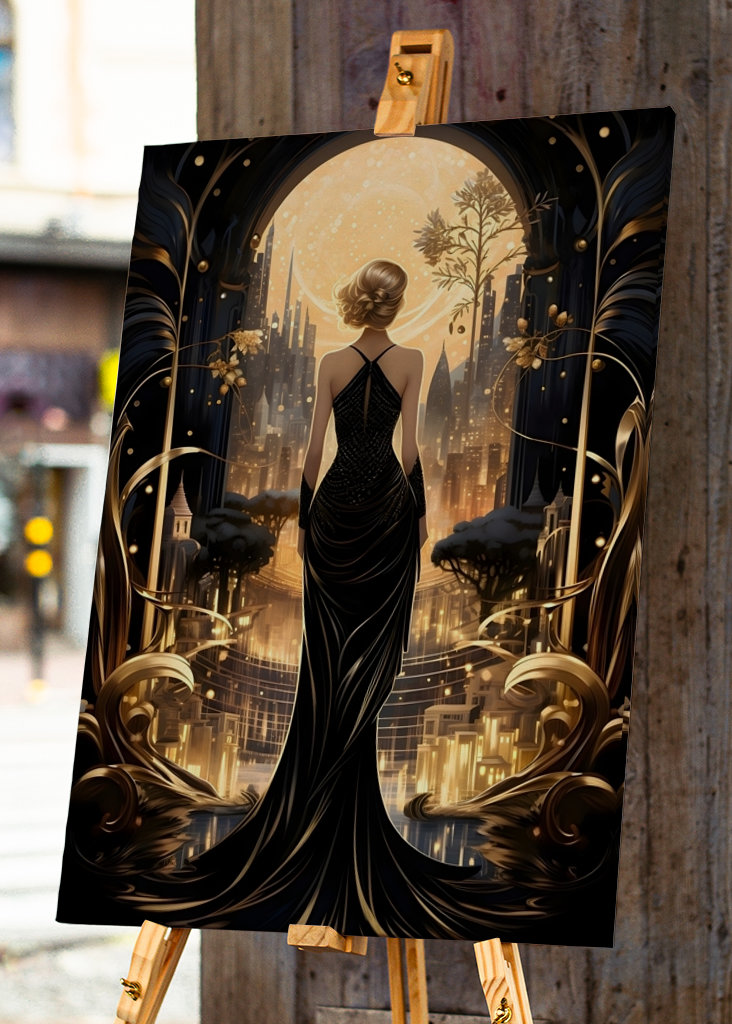 Art Deco - Vrouw bij het raam