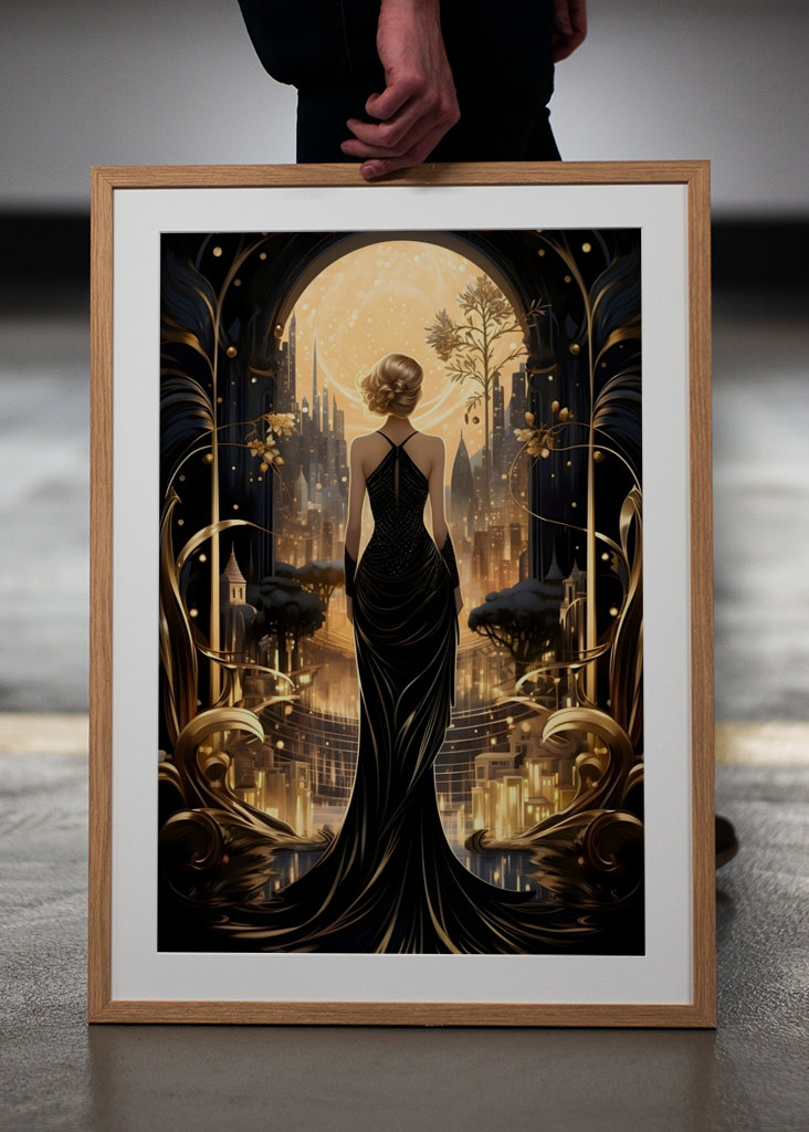 Art Deco - Vrouw bij het raam