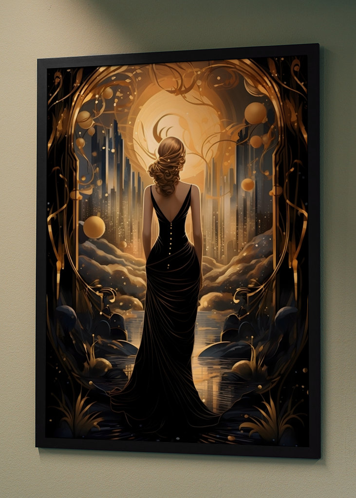 Art Deco - Frau am Fenster