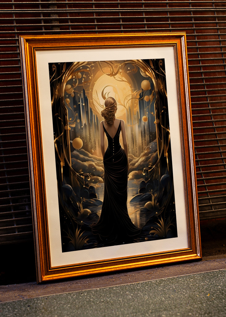 Art Deco - Frau am Fenster