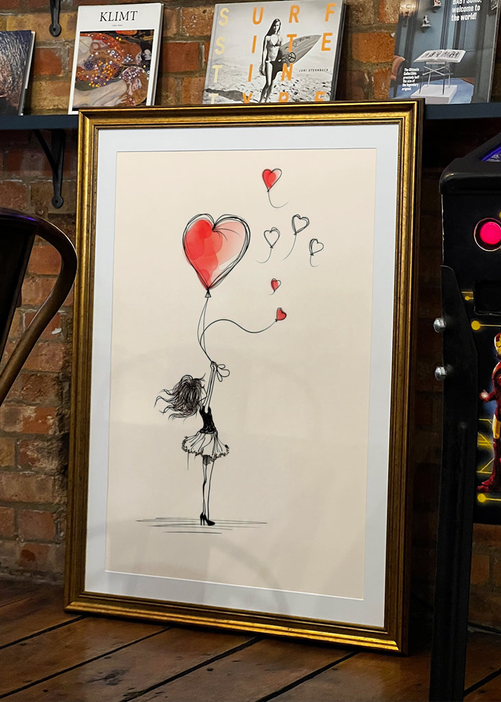 Balónek Dívka se srdcem V