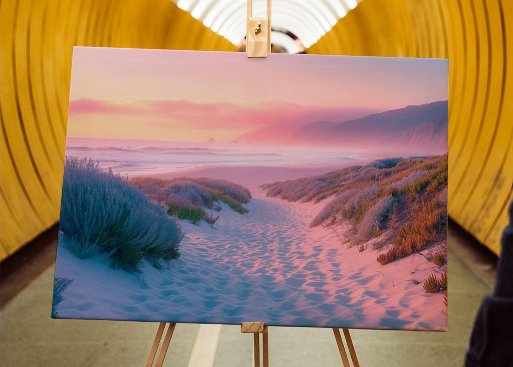 Sentiero di sabbia al tramonto