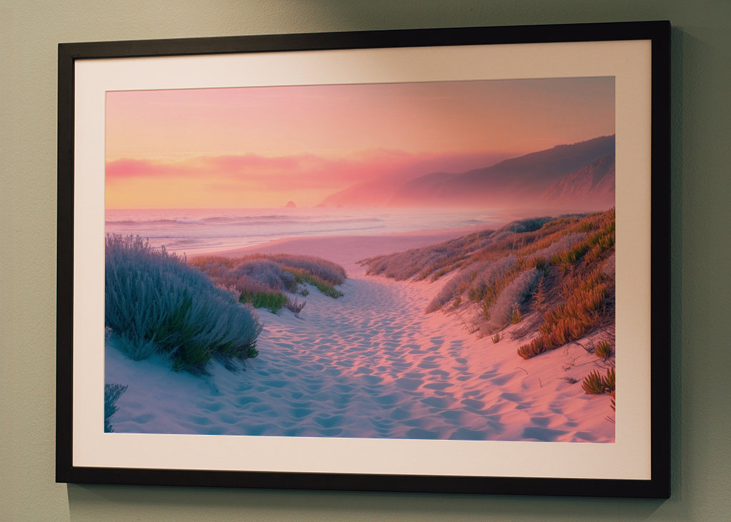 Sentiero di sabbia al tramonto