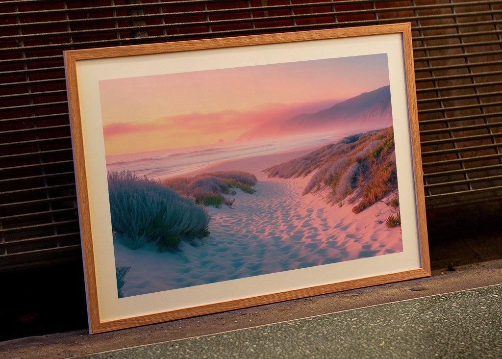 Sentiero di sabbia al tramonto