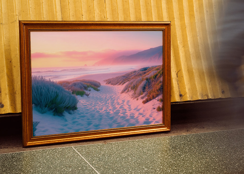 Sentiero di sabbia al tramonto