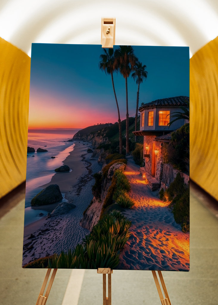 Coucher de soleil paradisiaque