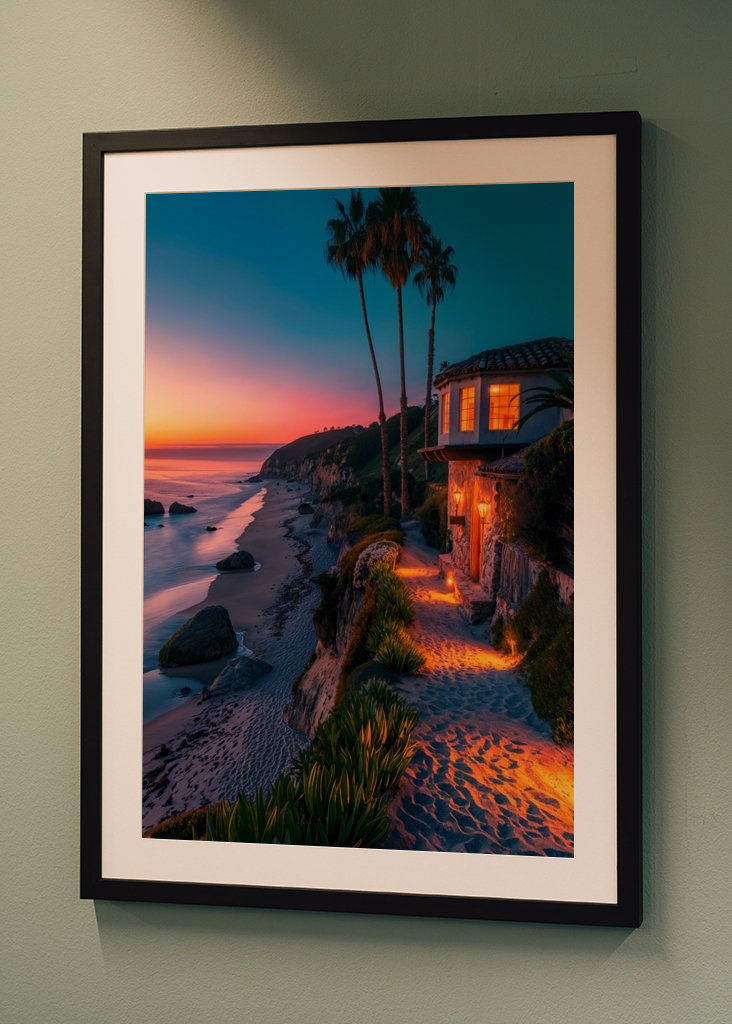 Coucher de soleil paradisiaque