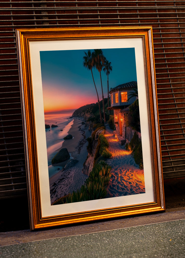 Coucher de soleil paradisiaque