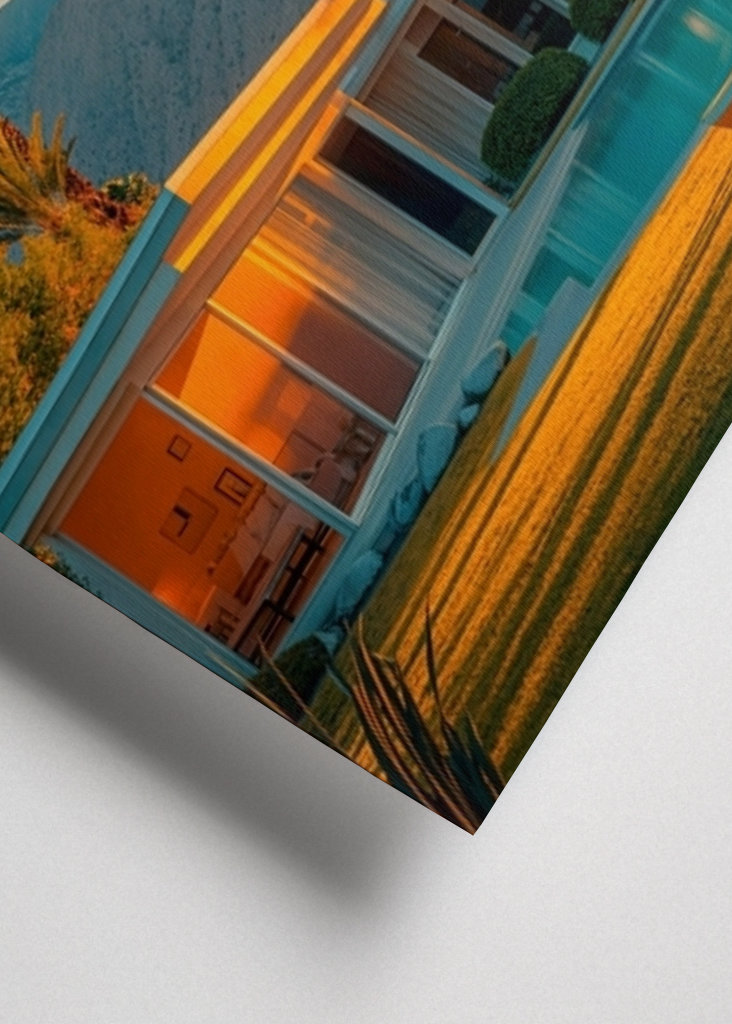 Coucher de soleil doré à Palm Springs