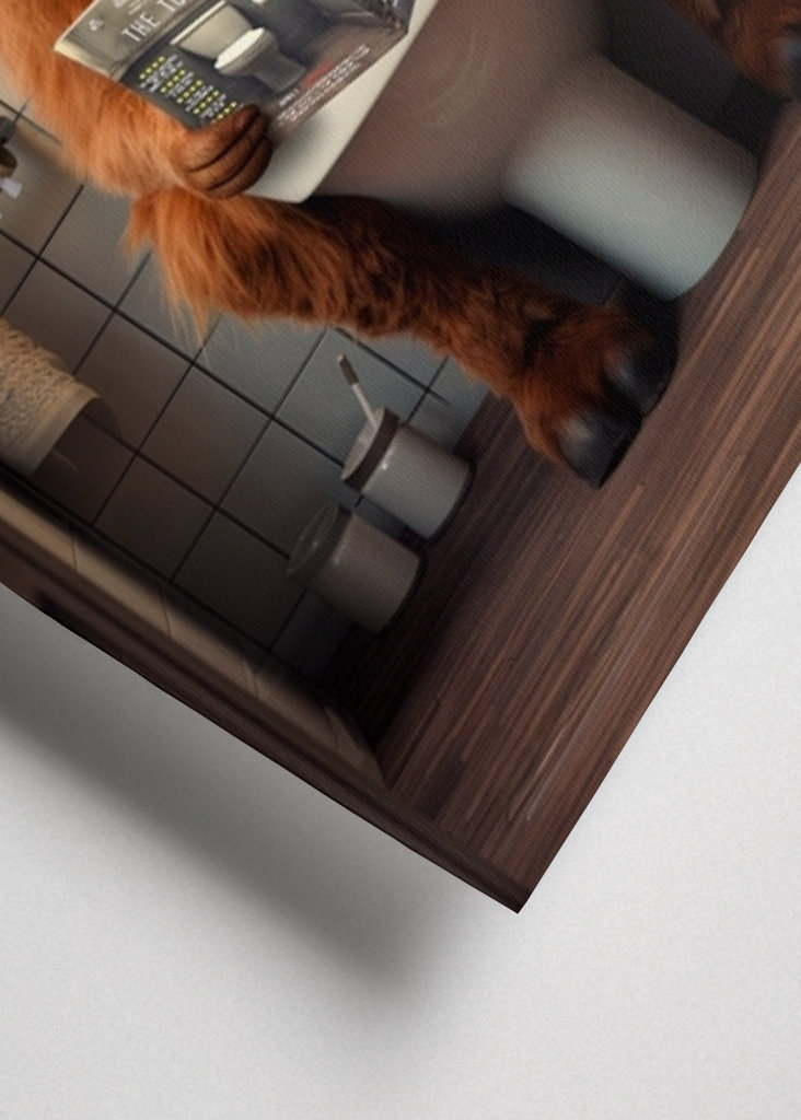 Highland Cow på toaletten