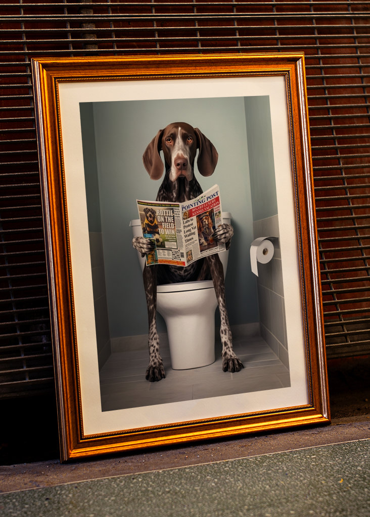 Tysk pekare på toaletten