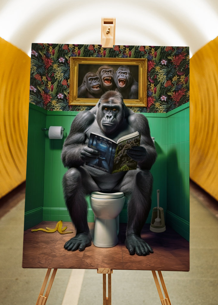 Gorilla on the Toilet