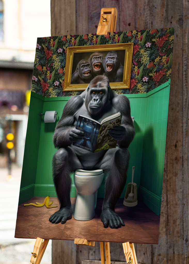 Gorilla on the Toilet